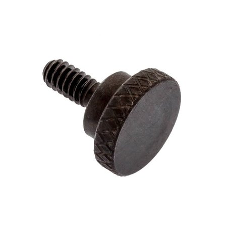 Zoro Select Thumb Screw, #4-40 Thread Size, Round, Black Oxide Steel, 3/32 in Head Ht, 7/16 in Lg Z2300