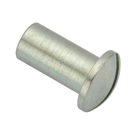Ampg Barrel Nut, 1/4"-20, 5/8 in Brl Lg, 5/16 in Brl Dia, Steel Zinc Plated Z4552