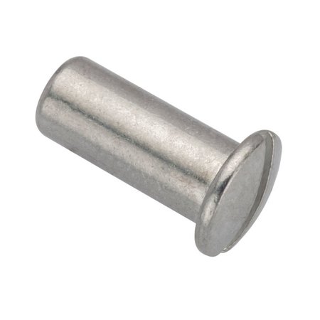 Ampg Barrel Nut, 1/4"-20, 7/8 in Brl Lg, 3/8 in Brl Dia, Aluminum Unfinished Z4844