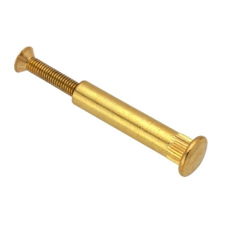 Zoro Select Arch Barrel, #10-32, 1 9/16 in Brl Lg, 5/16 in Brl Dia, Brass Plain Z5105