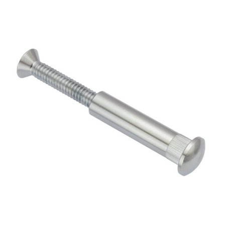 Zoro Select Arch Barrel, 1/4"-20, 1 9/16 in Brl Lg, 3/8 in Brl Dia, Brass Chrome Plated Z5200