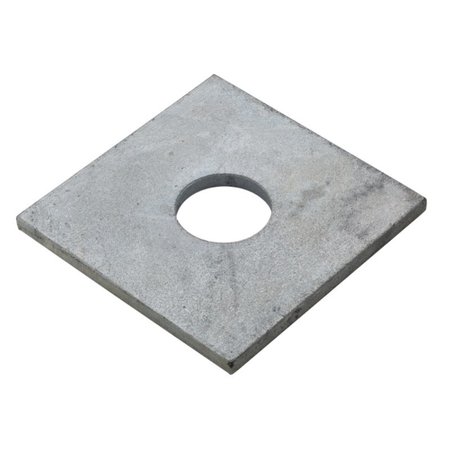 AMPG Square Washer, Fits Bolt Size 1-1/4 in Steel, Galvanized Finish Z8896G