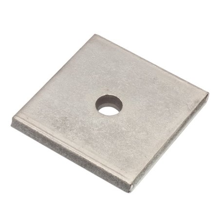 ZORO SELECT Square Washer, Fits Bolt Size 1/4 in 18-8 Stainless Steel, Plain Finish Z8950SS