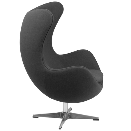 Flash Furniture Egg Chair, 30"L43"H, Integrated Curved, ModernSeries ZB-18-GG