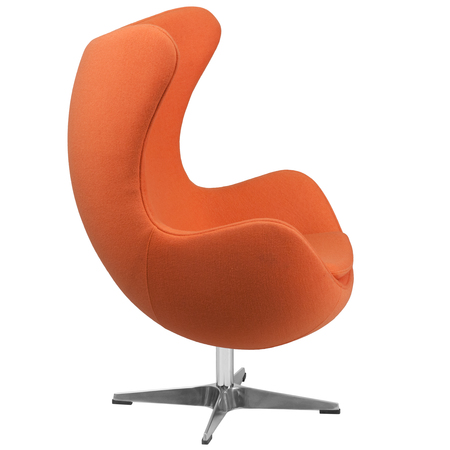 Flash Furniture Egg Chair, 30" L 43" H, Integrated Curved, Modern Series ZB-17-GG