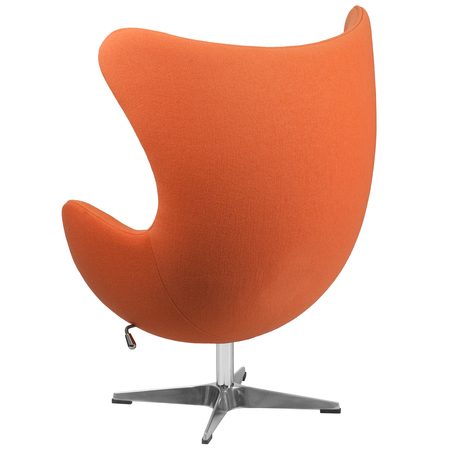 Flash Furniture Egg Chair, 30" L 43" H, Integrated Curved, Modern Series ZB-17-GG