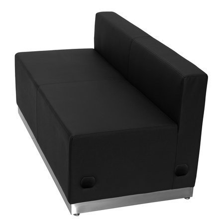 Flash Furniture Loveseat, 25-1/4" x 27", Upholstery Color: Black ZB-803-LS-BK-GG