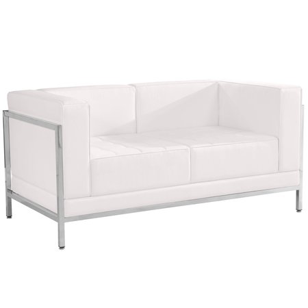 Flash Furniture Loveseat, 28-3/4" x 27-1/4", Upholstery Color: White ZB-IMAG-LS-WH-GG