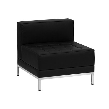 Flash Furniture 9 pcs. Living Room Set, 28-3/4" to 140-1/2" x 27-1/2", Upholstery Color: Black, Series: Imagination ZB-IMAG-SECT-SET7-GG