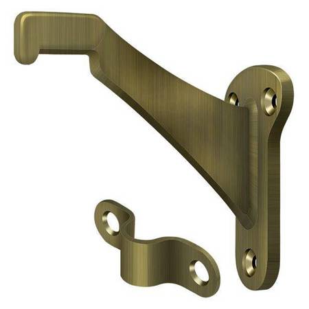 DELTANA Hand Rail Brackets, Zinc 3-1/4" Projection Antique Brass ZHRBB325U5