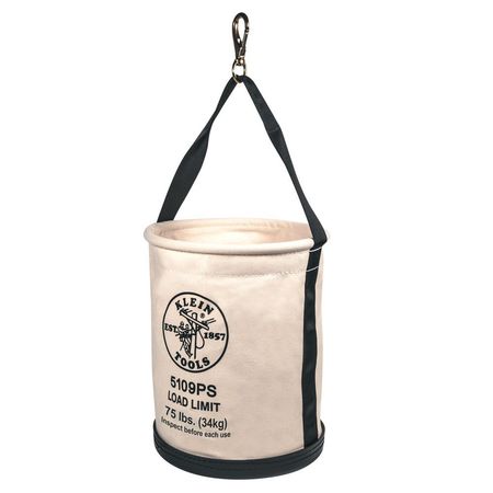 Klein Tools Bucket Bag, Natural, #6 Canvas, 1 Pockets 5109PS