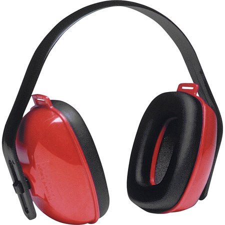 Honeywell Howard Leight Over-the-Head Ear Muffs, 25 dB, QM, Black/Red QM24PLUS