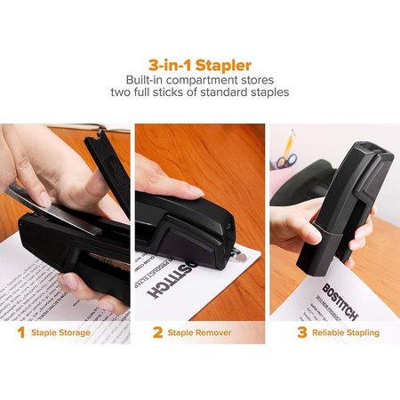 Bostitch Stapler, Desk, Epic Exec, Black B777BLK