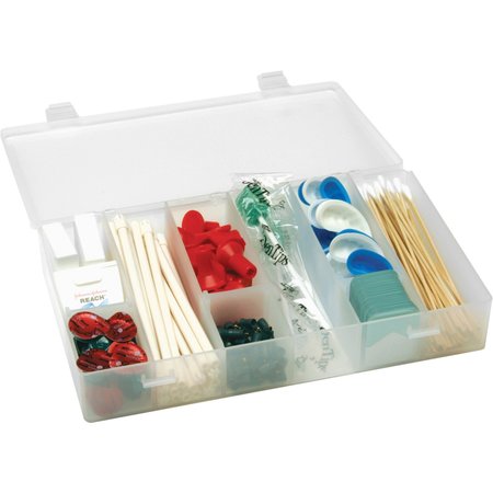 Flambeau Adjustable Compartment Box with 16 compartments, Plastic, 1 3/4 in H x 6-3/16 in W T600