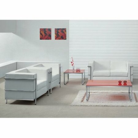 Flash Furniture Sofa, 28-1/2" x 27-1/2", Upholstery Color: White ZB-REGAL-810-3-SOFA-WH-GG