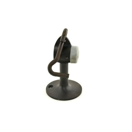 TRIMCO Floor Stop with Hook Holder Dark Bronze Powder Coat 3-5/8" 1224.613