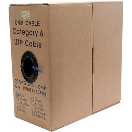 Monoprice Cat6 Utp, Cmp, Blue 1000 ft. 9482