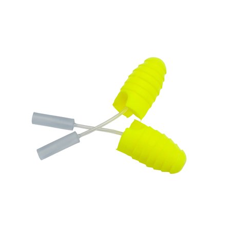 3M E-A-R Polyethylene Probed Test Ear Plugs, Tapered Shape, Yellow, 5 PK 393-2021-50