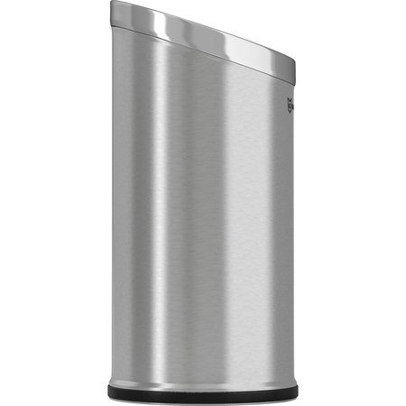 Hls Commercial 15 gal Round Trash Can, Silver, Stainless Steel HLSC04G15A