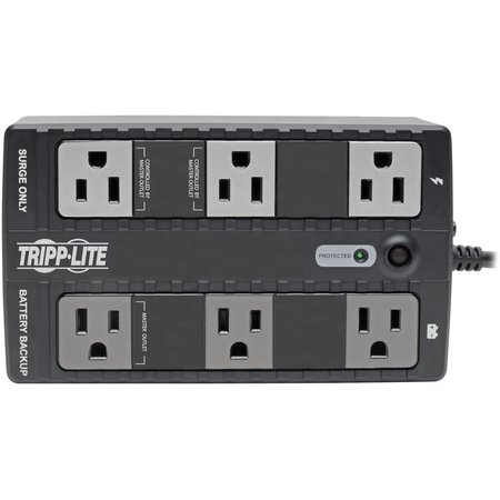 Tripp Lite UPS System, 350 VA, 6 Outlets, Desktop/Tower, Out: 115/120V AC , In:120V AC ECO350UPS