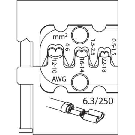 GEDORE Module Inert, Flat Plugs, 6.3 8140-11