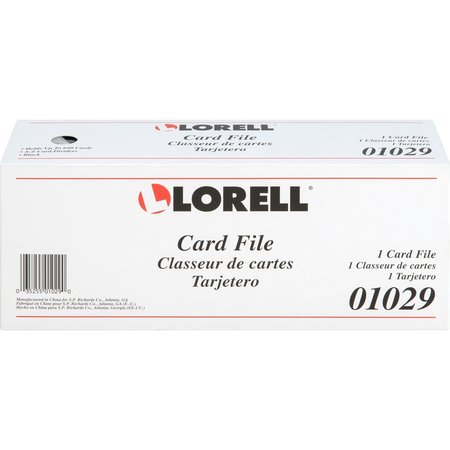 Lorell Desktop Card File, 650 Card, Black, Clear LLR01029
