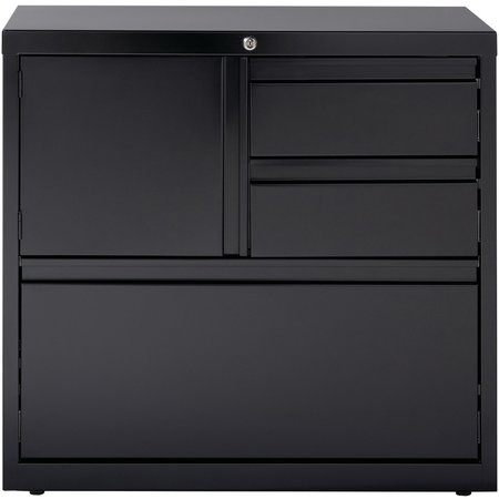 Lorell 30" W 3 Drawer Storage Center File, Black, A4/Legal/Letter 60933
