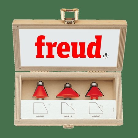 Freud Piece Chamfer Bit Set, 3 89-250