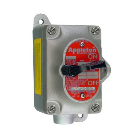 APPLETON ELECTRIC Switch, 2-Pole, Malleable Iron, 1Gang EFSFR2Q