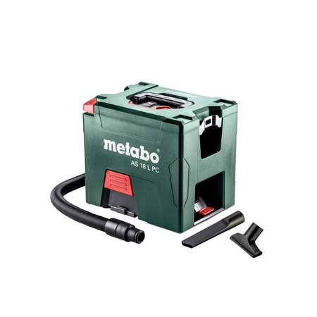 Metabo Cordless Vacuum, 18.0V, 2.0 gal. Tank AS 18 L PC HEPA bare