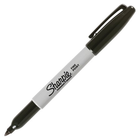 Sharpie Black Permanent Marker, Fine Tip, 12 PK 30001B