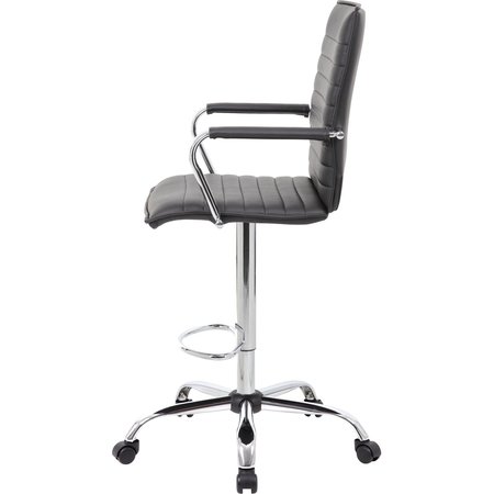 Boss Vinyl Ribbed Drafting Stool B16533C-BK