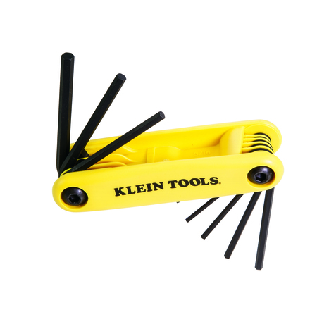 Klein Tools 9 Piece SAE Fold-Up Hex Key Set, 70575 70575