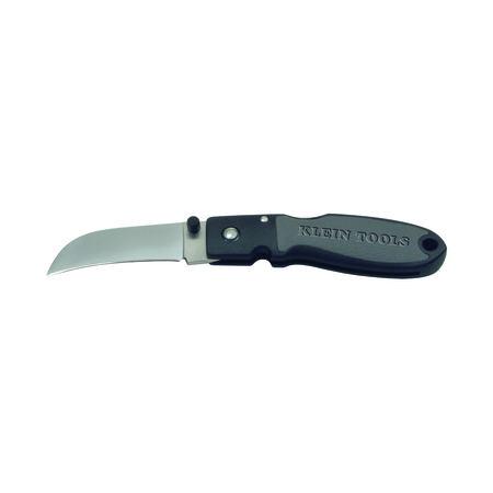 KLEIN TOOLS Lightweight Lockback Knife 2-1/2-Inch Sheepfoot Blade, Black Handle 44004