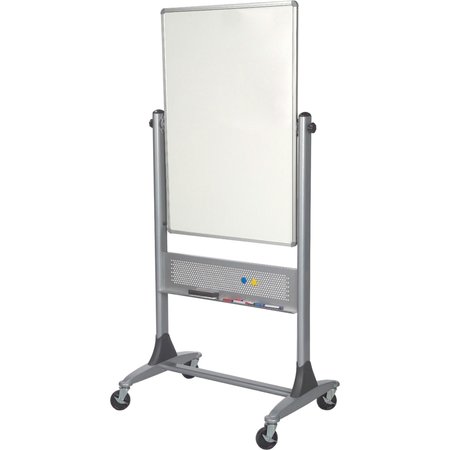 Mooreco 40"x30" Non-Magnetic, Reversible Plastic Whiteboard, Gloss 669RU-HH