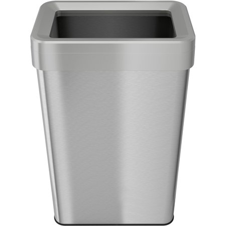 Hls Commercial 21 gal Rectangular Trash Can, Silver, Stainless Steel HLS21UOT