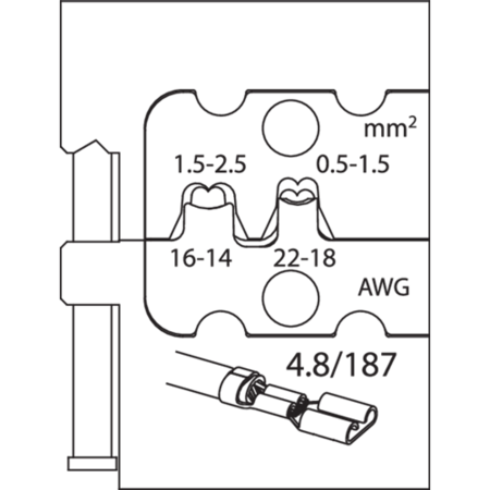 GEDORE Module Inert, Flat Plugs, 4.8 8140-10