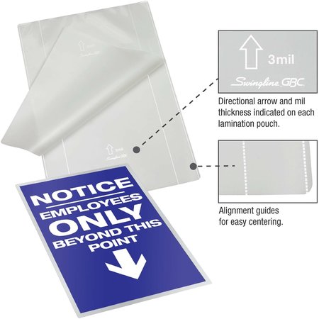 Gbc Heat Laminating Pouches, 11-1/2x9in, PK100 3200715CF