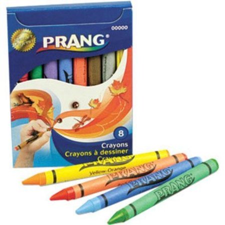 Dixon Ticonderoga Crayons, Wax, 8, PK8 00000