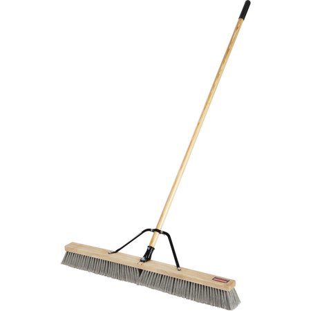 Rubbermaid Commercial 3 in Sweep Face Broom, Medium, Synthetic, Gray 2040049