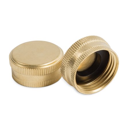 GILMOUR Brass Hose Caps 2pc, 5/8 805034-1001