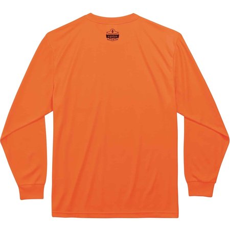 Glowear By Ergodyne LS T-Shirt, Orange, Non-Certified, XL 8091