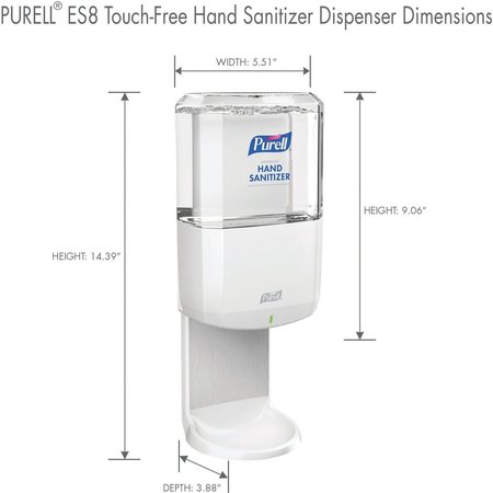 Purell Touch-Free Hand Sanitizer Dispenser 1200mL- White 7720-01