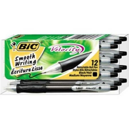 Bic Pen, Velocity, Bp, Rt, Med, Bk, PK12 VLG11BK