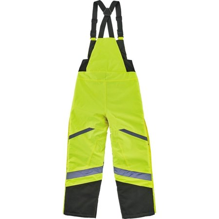 Ergodyne Lime Class E Insulated Bibs, 2XL 8928