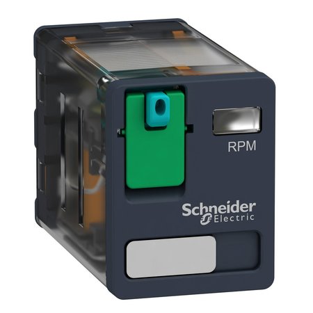 SCHNEIDER ELECTRIC Power plug-in relay, 15 A, 2 CO, 12 V DC, 12V DC Coil Volts, 2 C/O RPM21JD