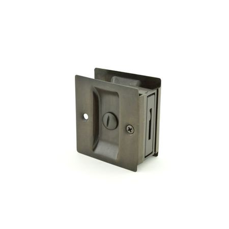 TRIMCO Privacy Pocket Door Lock Square Cutout for 1-3/8" Thick Door DB PC 1065.613