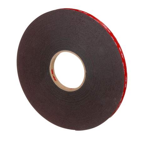 3M Double Sided VHB Tape, Foam, Black, PK18 5952