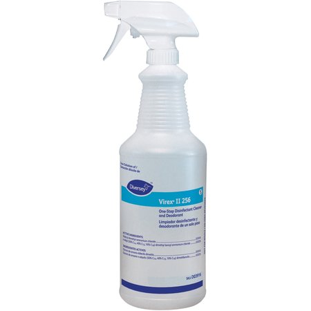 Diversey 32 oz. Clear, Polyethylene Preprinted Trigger Spray Bottle D03916