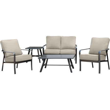 HANOVER Cortino 5-Piece Commercial-Grade Patio Seating Set CORT5PCL-ASH